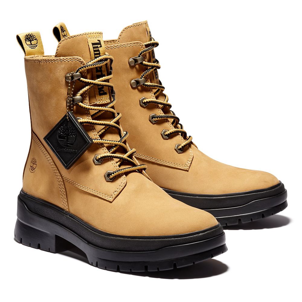 Botas de Amarrar Feminino - Timberland Malynn Ek+ Impermeavel - ZANWD3967 - Marrom/Pretas